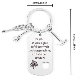 Kolovki Grandpa Gifts, Keyring Grandpa, Birthday Gift for Grandpa, Easter Gifts, Father's Day Gifts, Best Grandpa Gift, New Year's Eve Gifts, Grandpa Gift Christmas, Silvery