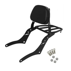 BAIONE Detachable Passenger Backrest Sissy Bar with Rear Luggage Rack Replacement for Honda Rebel 300 500 CMX500 CMX300 2017 2018 2019 2020 2021 2022