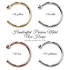 FreshTrends Nose Ring Hoop 14k Rose Gold 20 Gauge 5/16"