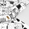 Mangoloo Black and White Cat Wallpaper Peel and Stick Funky
