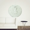 firstchoicelighting Natural Abaca Globe Ceiling Light Shade, White Rattan Wicker