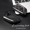 T-carbon Key Fob Cover Compatible with Corvette C8 with Keychain,