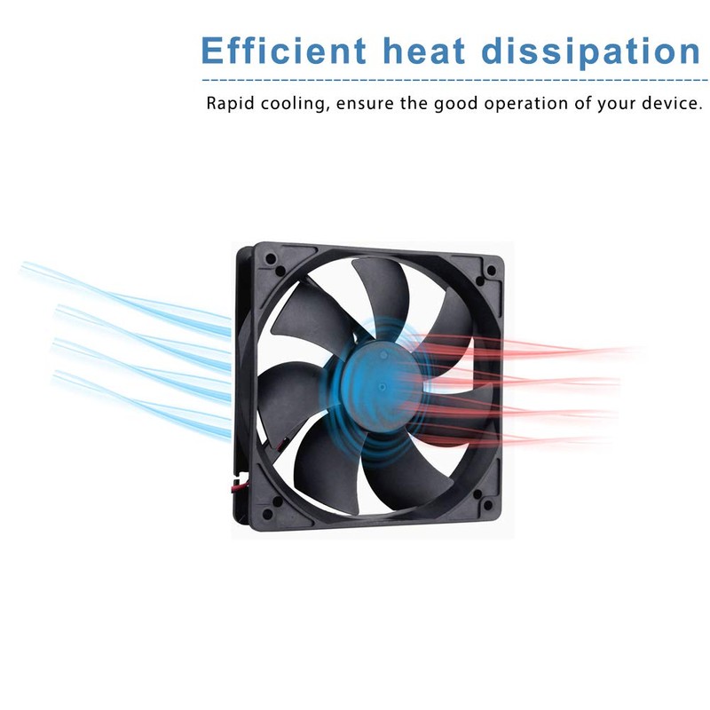 GDSTIME 2PCS 120mm x 25mm 12cm 12V DC 1500 RPM