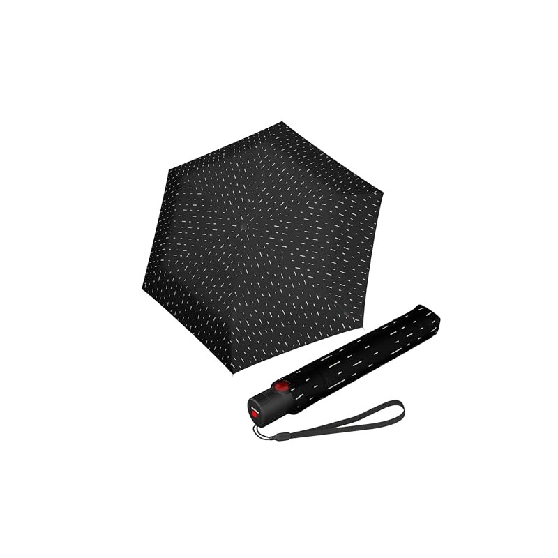 Knirps U.200 Ultra Light Duomatic Rain Pocket Umbrella Black, black,