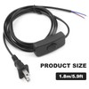 2-Pack 6FT Lamp Power Cord with On/Off Switch and Wall