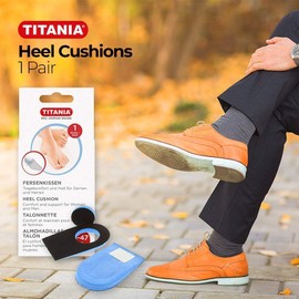 TITANIA Heel Cushions, 1 Pair, Folding Box, Size 43-47, Pack of 1 (1 x 39 g)