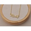 Aoloshow Justin Heart Name Necklace Women 18k Gold Plated Stainless