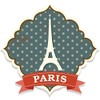 Zirni Paris Eiffel Tower Vintage Retro Grunge Vacation Travel Label Sticker Decal Design