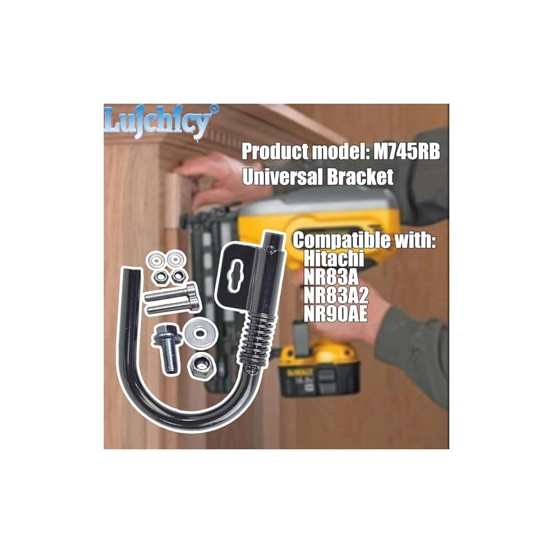 Lujchicy M745RB U Hook for Hitachi Nail Gun Hanger Replacement