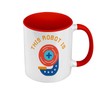 Tasse in Premium-Qualität, Rot – This Robot is 9 Celebration