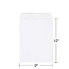 Staples Gummed Catalog Envelopes, 9-inch L x 12-inch H, White,