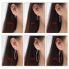 Inkurie 6 Pair Silver Hoop Earrings, Stainless Steel Earrings Set