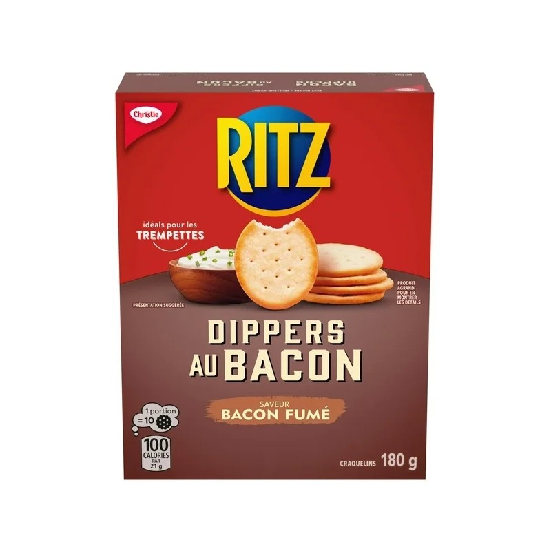 Ritz Bacon Dippers, Smoky Bacon Flavored Crackers, 180g