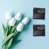 CALFOVERA 5PCS PU Leather Travel Jewelry Bags Black Small Lipstick