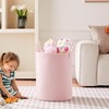 MOJOSCEND 15Dx20H inches Large Pink Hamper Laundry Basket for Baby