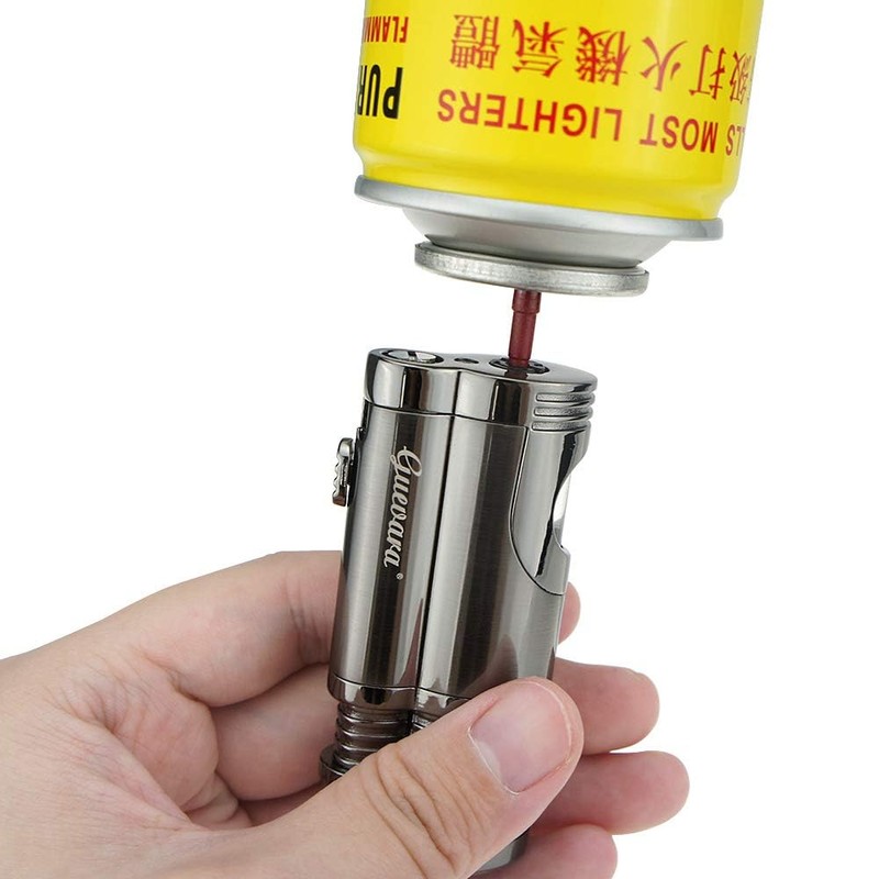 Cigar Cutter and Lighter Set - Butane Torch Lighter with