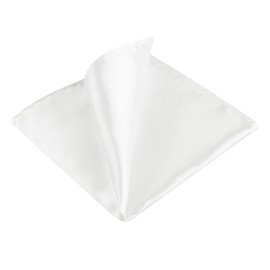 Allegra K Solid Color Pocket Square Handkerchief, Business, Wedding, Formal Men's, white