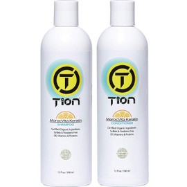 Tion Keratin Shampoo & Conditioner 340ml | Sulfate Free Organic, Hair Strengthen, Grow & Restore | TionHair
