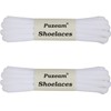 Puzeam 2 Pairs Oval Athletic Shoelaces 30 Colors 1/4" Half