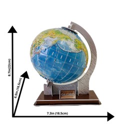 Little Learning Hands Rompecabezas 3D para adultos y niños | Puzzle 3D de globo del mundo | Kit de construcción de modelo de globo terráqueo | Regalos de cumpleaños para niños, adolescentes y adultos | 49 piezas