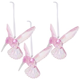 EXCEART Adornos De Colibrí Acrílicos 3 Piezas Colgantes De Pájaros Decoración para Hogar Patio Fiesta con Detalles Realistas Y Superficie Lisa Pulida