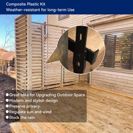 Deck Sunblind System Brackets, Louver Hardware Kit for Blinds and Shutters, Each Set Holds up to 11 Boards(48" Wide), Louvers Bracket Shutter Hardware Kit (2)