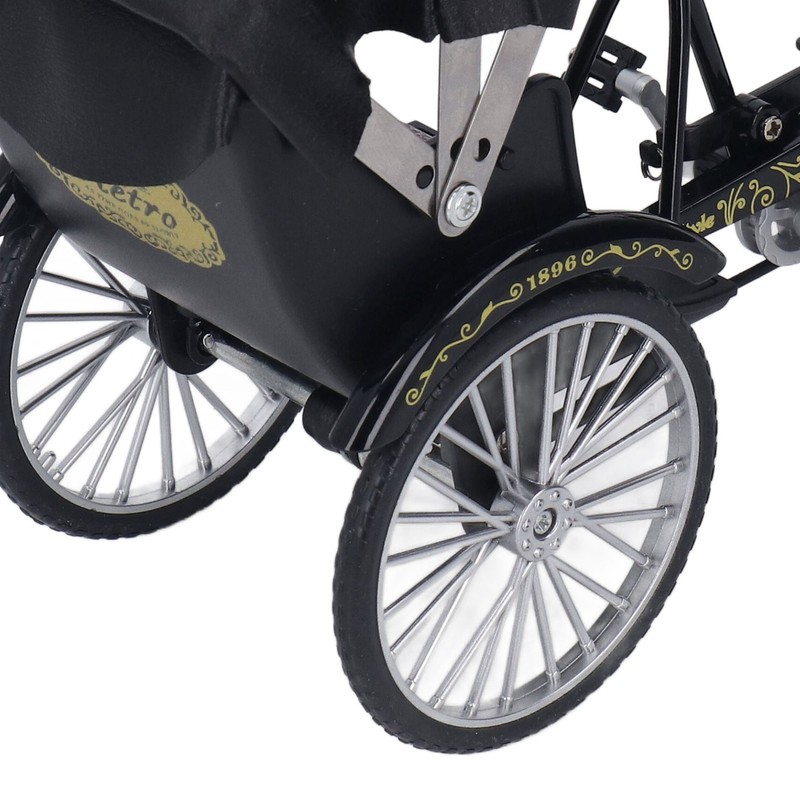 Rickshaw Model Retro Design Decorative Interesting Alloy 3 Wheel Rickshaw