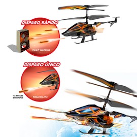 FLYBOTIC Bizak Hover Blast, Remote Controlled Helicopter with Remote Control and 16 Shot Rockets to Hit One Target, for Children and Adults (62004567)