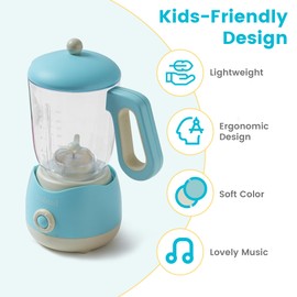 ROBUD Toy Juicer with Light and Sound - Kitchen Accessories with Fruits, Milk, Cups - Suitable for Children from 3 Years