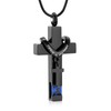 Cross Urn Necklace for Men Women Stainless Steel Memorial Cremation