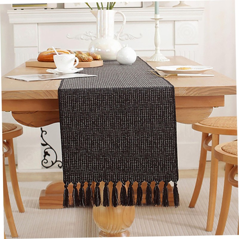 Black Table Runners 13 x 120 Inches Long Rustic Table