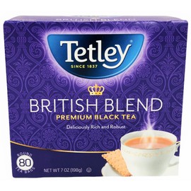 Tetley British Blend Premium Black Tea 80 Tea Bags 7 oz
