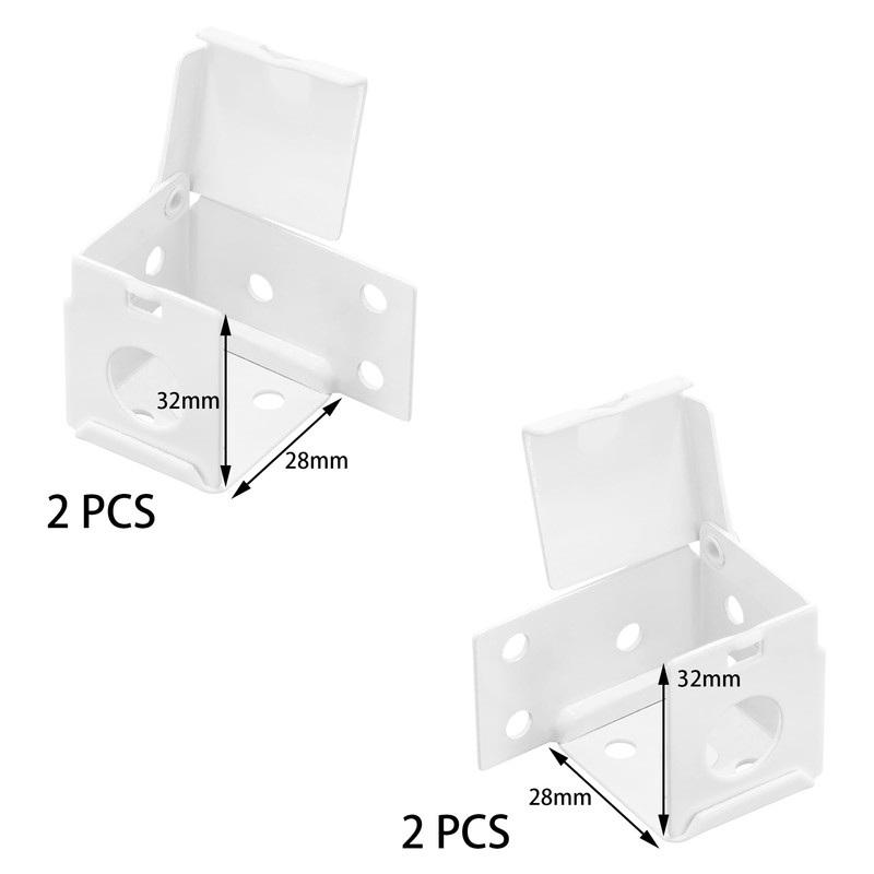4-Pack Metal Blinds Brackets,1 Inch Left and Right Curtain Mounting