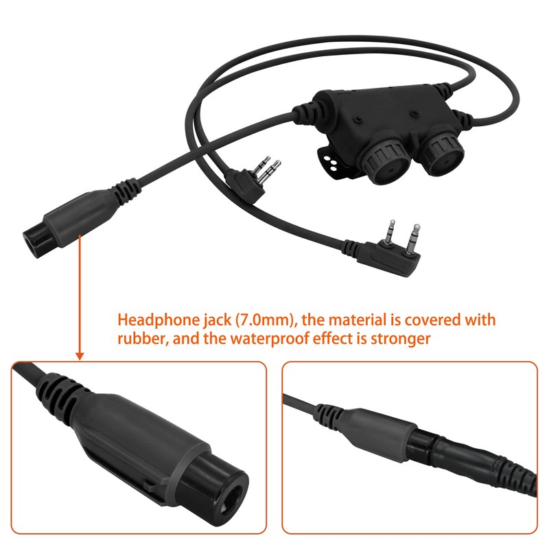 Hearangel U94 PTT Dual Push to Talk 2 Pin K