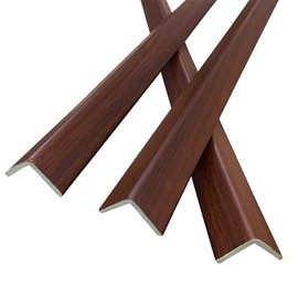 3 PCS 45" Wall Corner Protector Trim Borders for Wall Walnut Wood Grain Wall Edge Strip Crown Molding Trim Door and Window Frames Mirror Trim Backsplash Tile Edge
