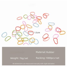 Colourful Hair Bands, 1000 Pieces, Multi-Colour Elastic Rubber Bands, Small Size