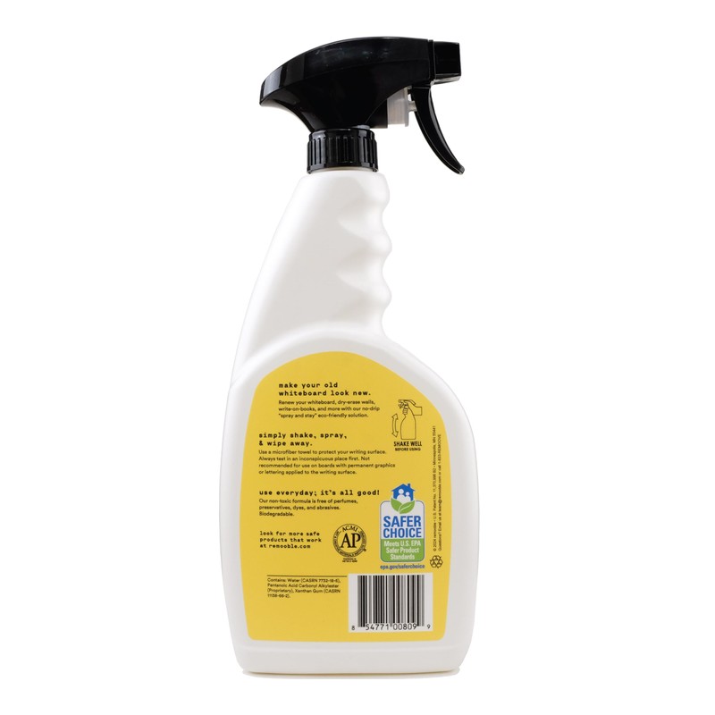 Remooble Dry Erase Whiteboard Cleaner Spray & Microfiber Cleaning Cloth