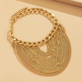 AKOAK 2 Pcs (1 Pair) Punk Gold Fringe Ankle Chain, Retro Personality Geometric Fringe Anklet, Multi-layer High Heel Gold Chain Anklet for Women Nightclub Fashion Ankle Chain High Heel Gift Wedding Party(Gold)