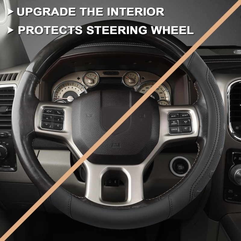 GIANT PANDA Car Steering Wheel Cover for RAM 1500 2500