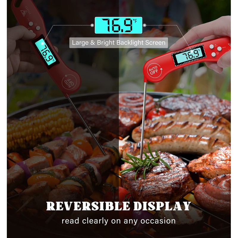 Meat Thermometers, DOQAUS Instant Read Food Thermometers for Cooking, Digital
