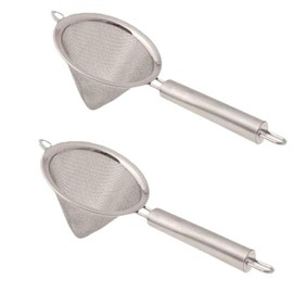 Gift House Creation Tea & Juice Conical-3 Stainless Steel Strainer 9 cm (Pack of 2)