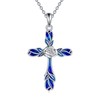 VONALA Cross Necklace for Women 925 Sterling Silver Rose Cross