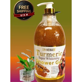 Dr Meinaier Turmeric Super  Whightening Shower Gel Soft Body Wash, 2000ml [USA Stock 🇺🇸]