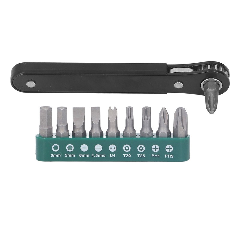 11Pcs Mini Screwdriver Set 1/4in Pocket Micro EDC Tool Ratchet