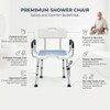4-in-1 Shower Chair for Inside Shower with Arms and Back,