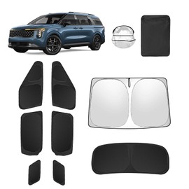 SHINELINERS 8pcs Car Window Shades for Kia Carnival 2022-2025 Accessories,Windshield Side Rear Full Sunshade,Sun Visor UV Blocking, Privacy Protection and Blackout for Camping Outdoor