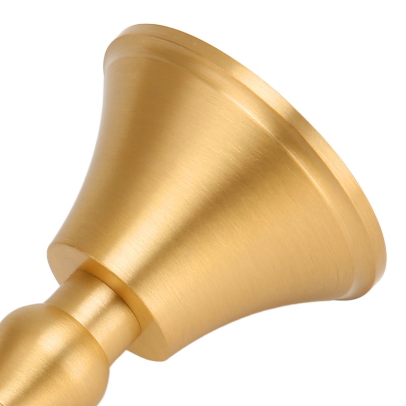 Hand Call Bell Easy Cleaning Portable Brass Material 13x6.5cm Decorative