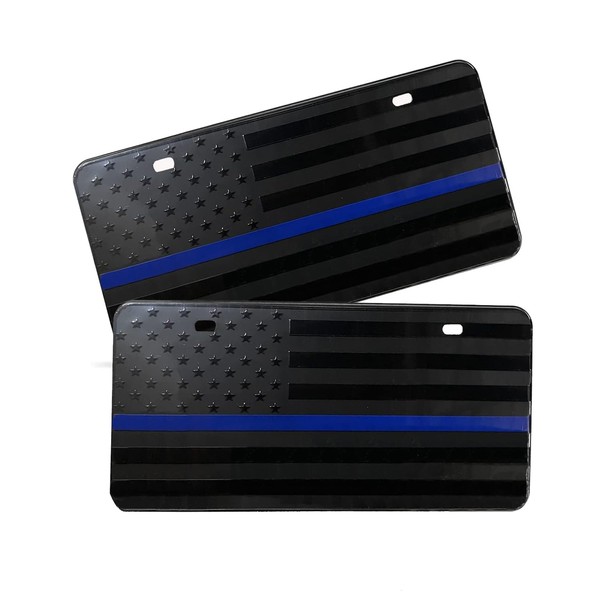ZONETECH USA American Flag License Car Tag Plate with Thin