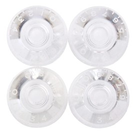 XIYANGJUAN Electric Guitar Knobs Speed Volume Tone Control Knob for LP Style Electric Guitar Parts Replacement Set of 4Pc (Transparent-White)