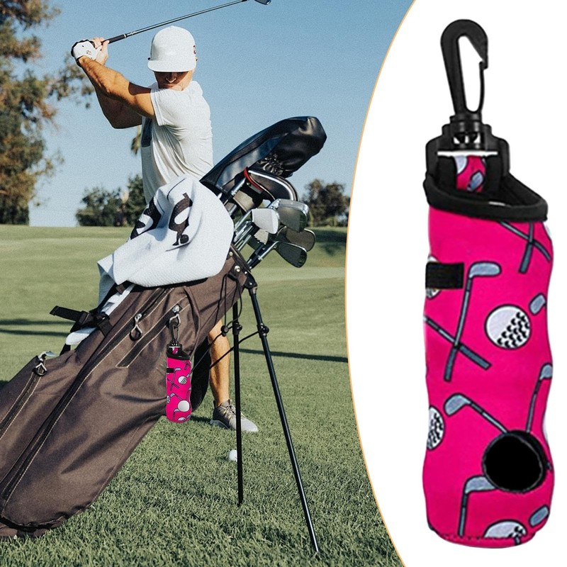 Golf Tee Holder, Golf Ball Storage with Keychains, Multi-Functional Lightweight